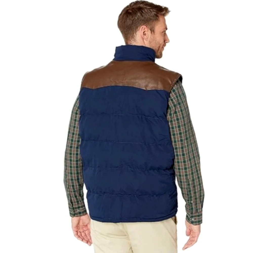 U.S. Polo Assn. Mens Puffer Vest Size S Womens M/L Unisex Puffer Vest Navy - Picture 12 of 13